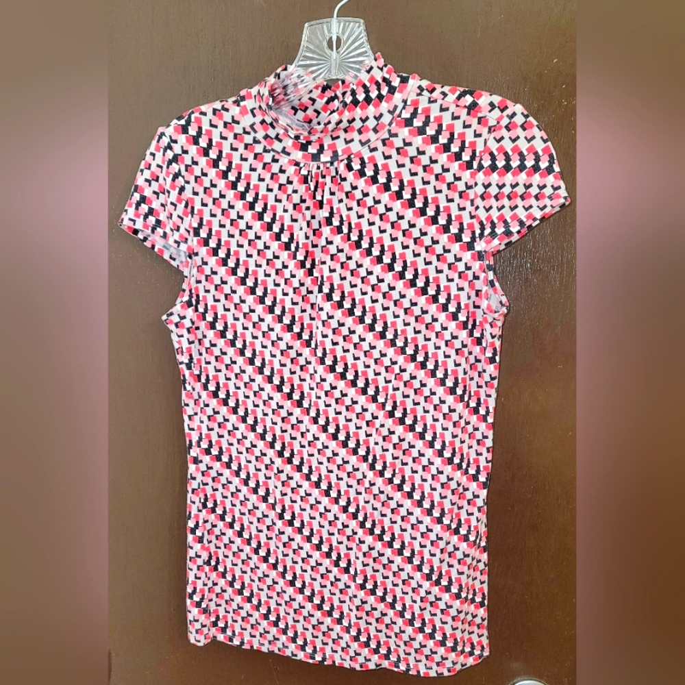 Merona Pink and White Fitted Ribbed.